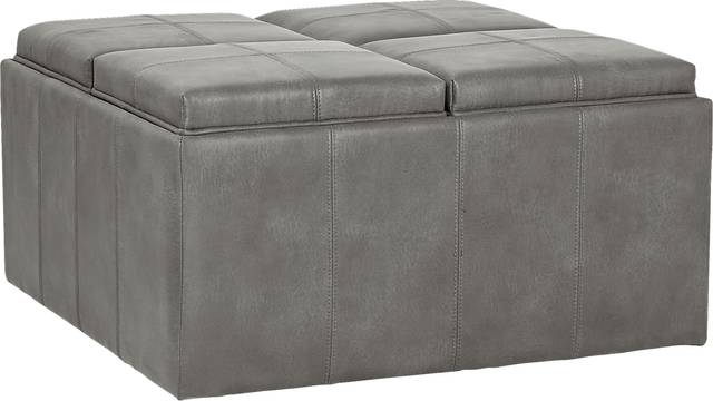 Julien Gray Storage Ottoman - Thumbnail - Image 1