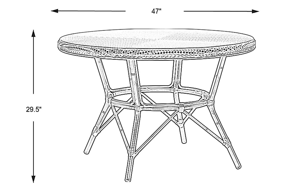 Juliette Blue 47 in. Round Outdoor Dining Table