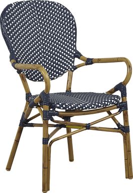 Juliette Blue Outdoor High Back Arm Chair