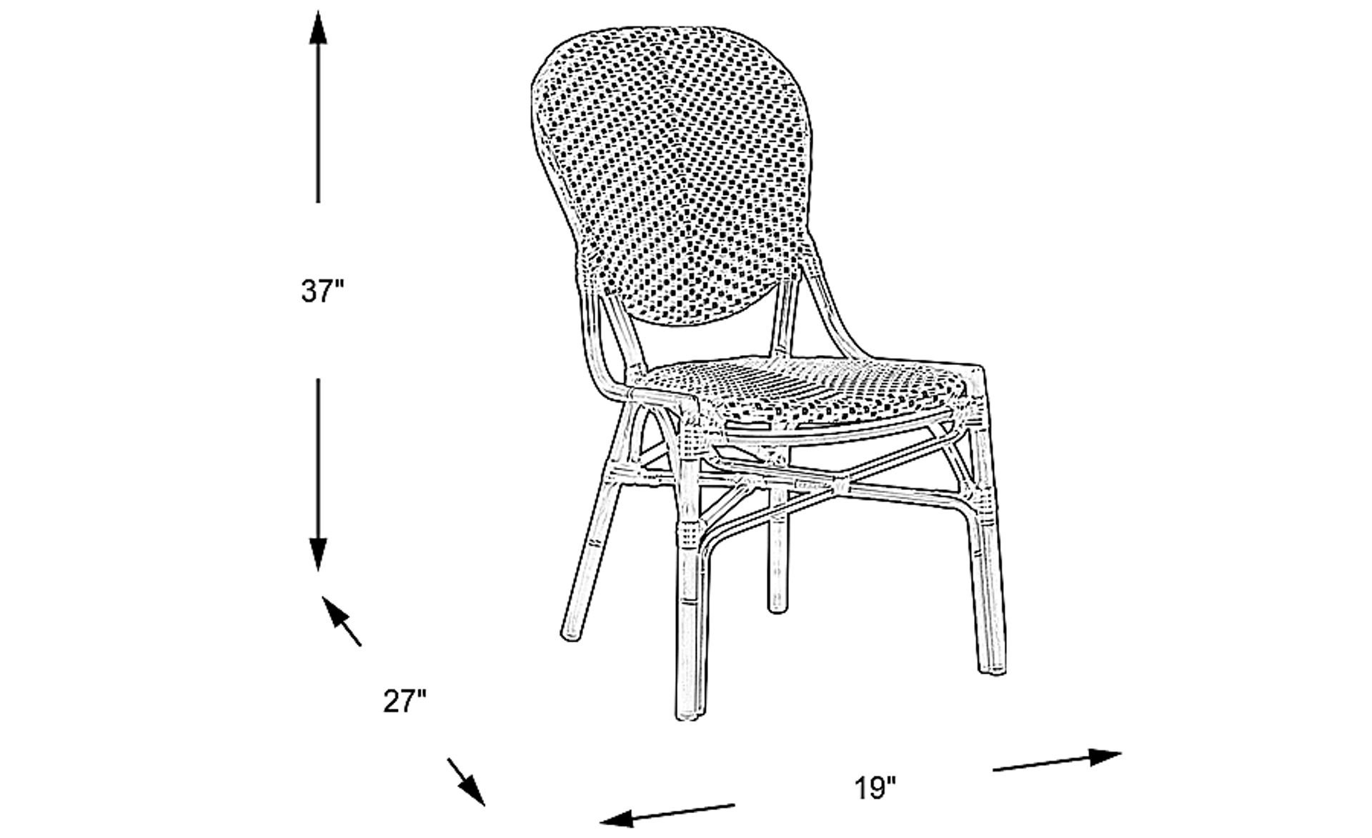 Dimension Image. Please refer to the Dimension Tab on this page for dimension details.