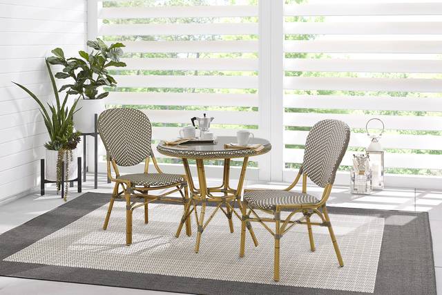 Juliette Gray 33 in. Round Outdoor Dining Table - Thumbnail - Image 2
