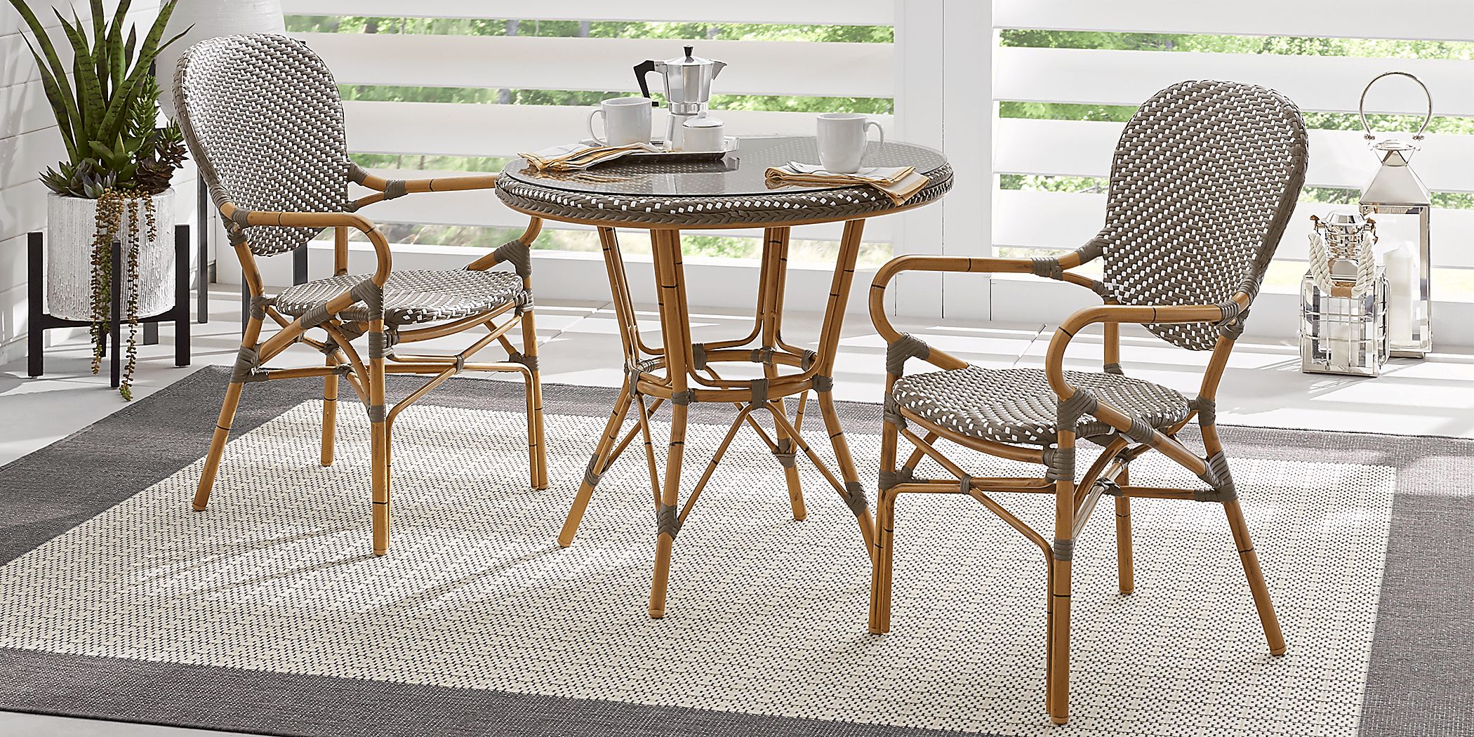 Juliette Gray 3 Pc Outdoor Dining Set - Rooms To Go