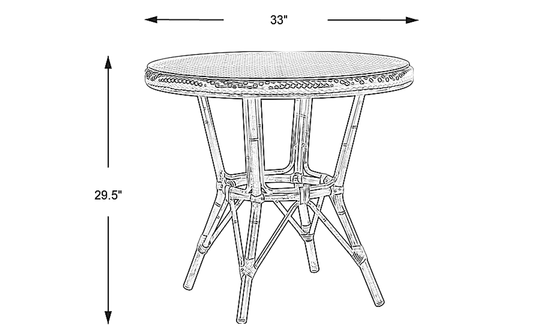 Juliette Gray 33 in. Round Outdoor Dining Table