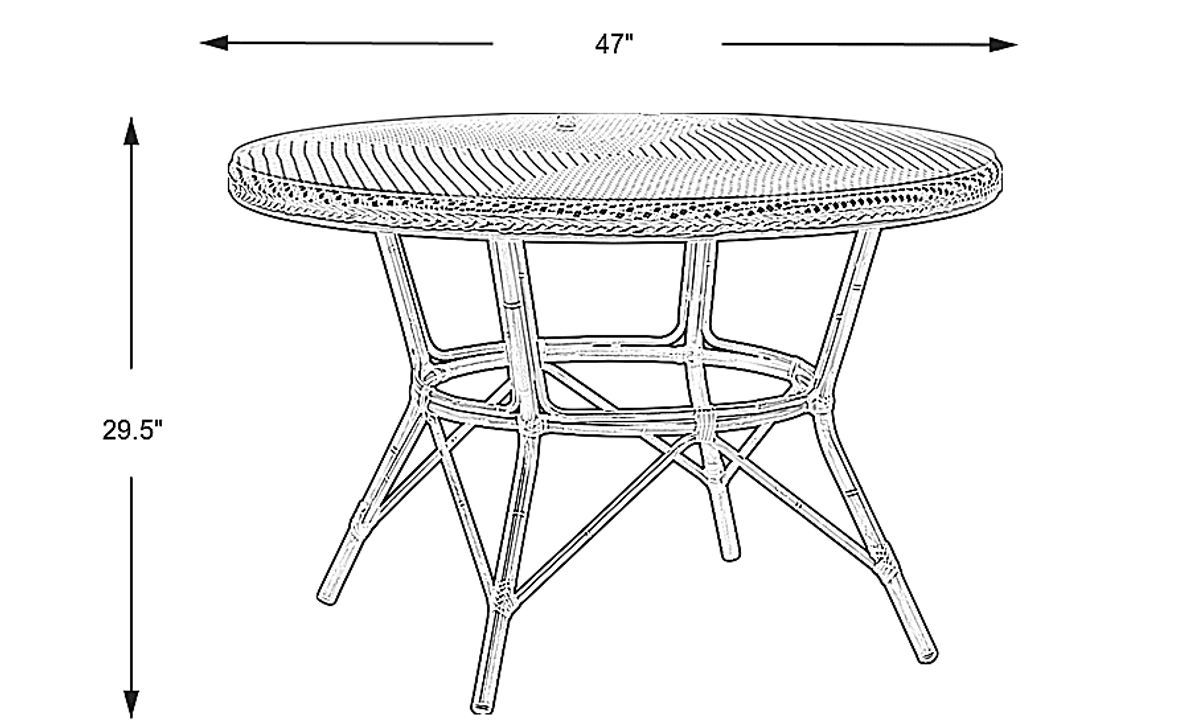 Juliette Gray 47 in. Round Outdoor Dining Table