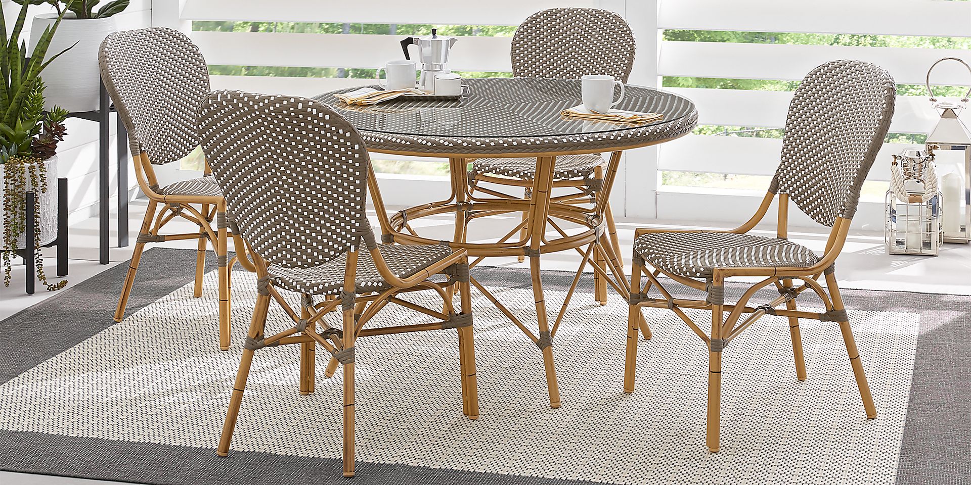 Juliette Gray 47 in. Round Outdoor Dining Table - Image 2