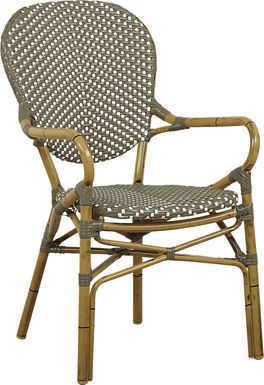 Juliette Gray Outdoor High Back Arm Chair
