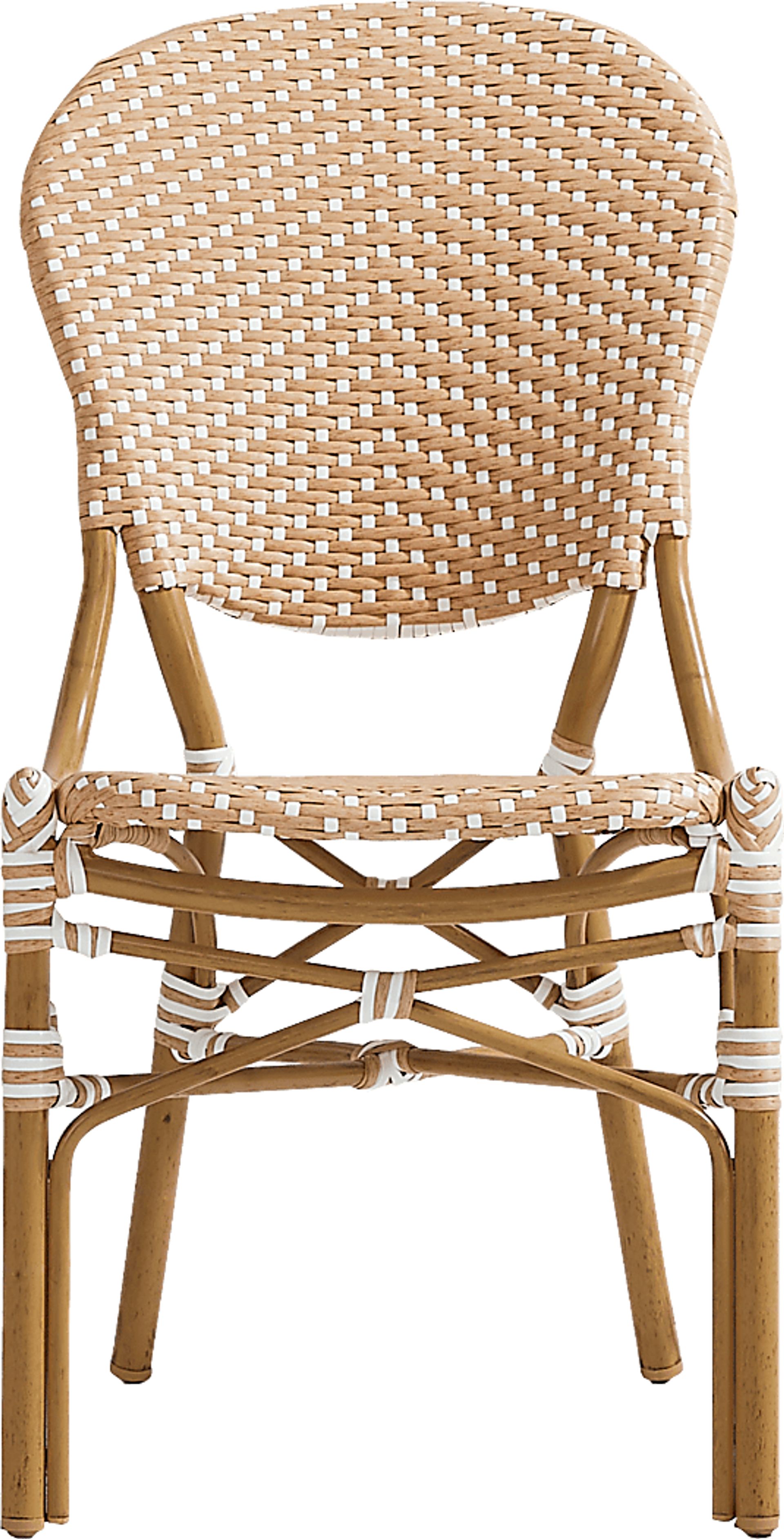 Juliette II White 5 Pc Outdoor Dining Set with Brown Chairs - Image 6