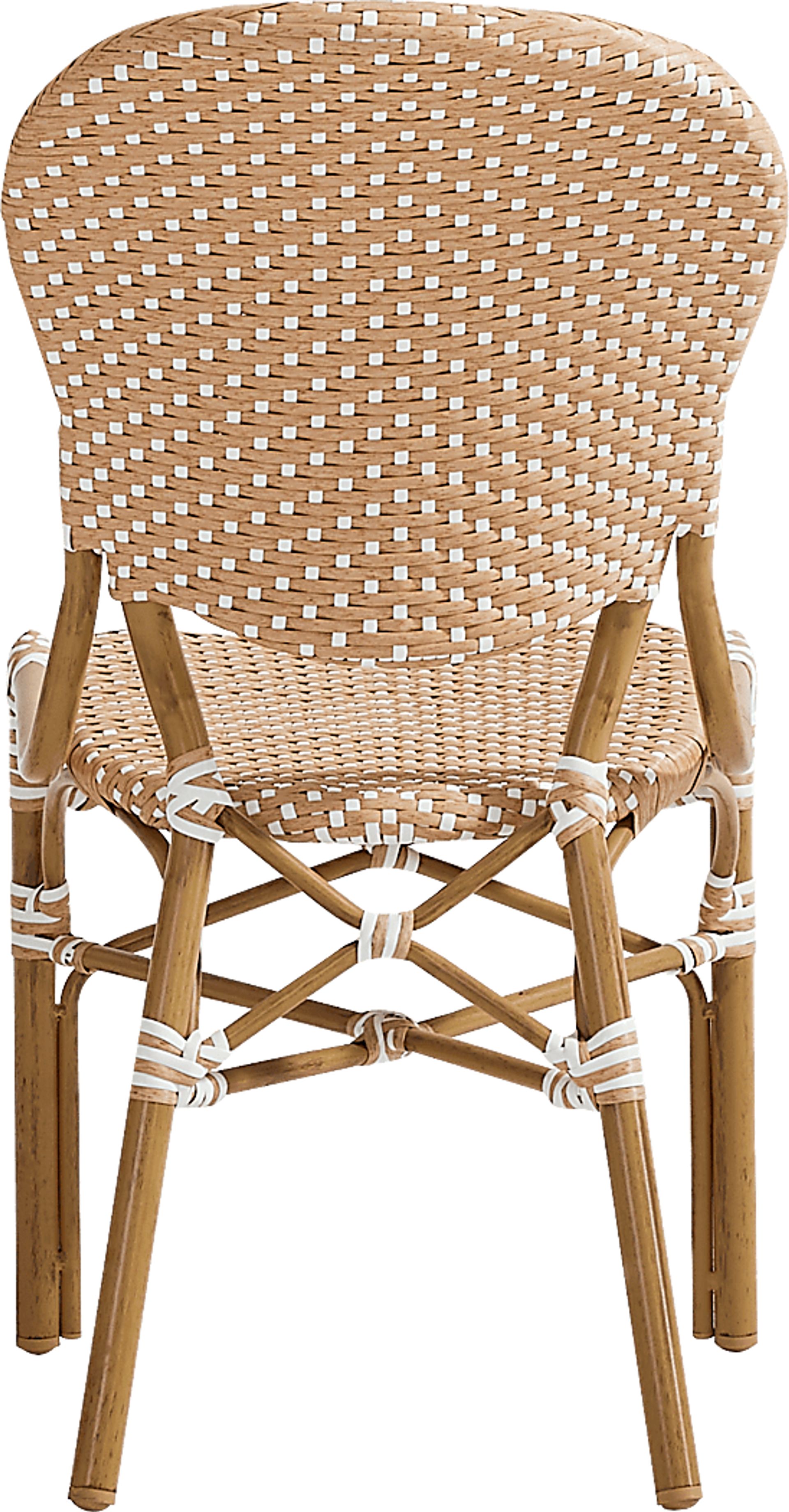 Juliette II White 5 Pc Outdoor Dining Set with Brown Chairs - Image 7