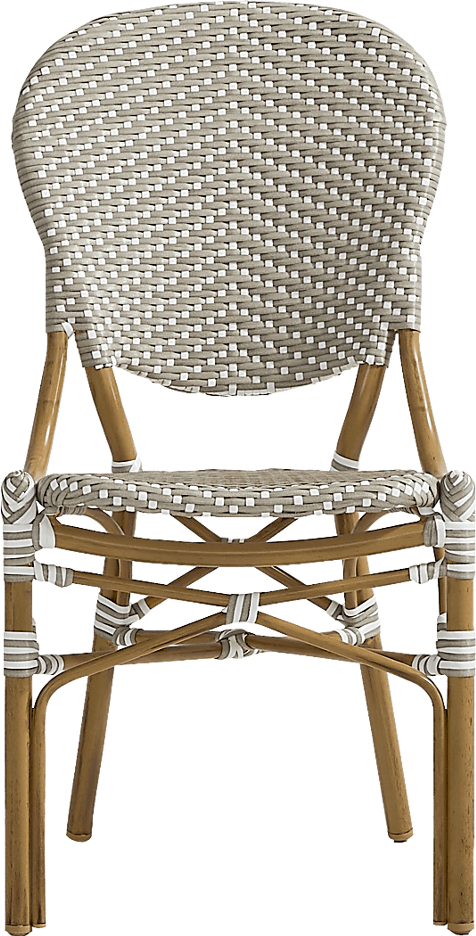 Juliette II White 5 Pc Outdoor Dining Set with Gray Chairs - Image 6
