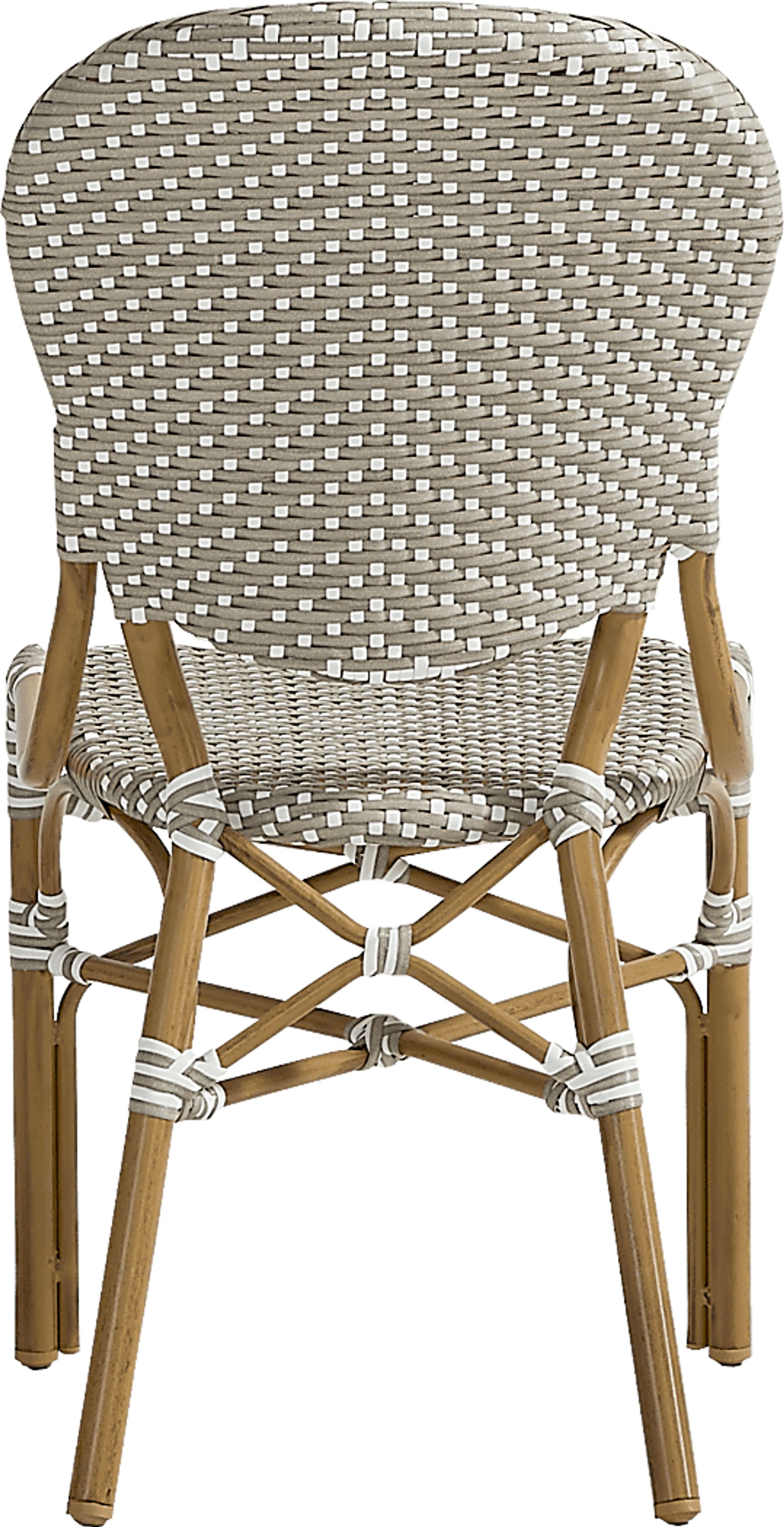 Juliette II White 5 Pc Outdoor Dining Set with Gray Chairs - Image 7