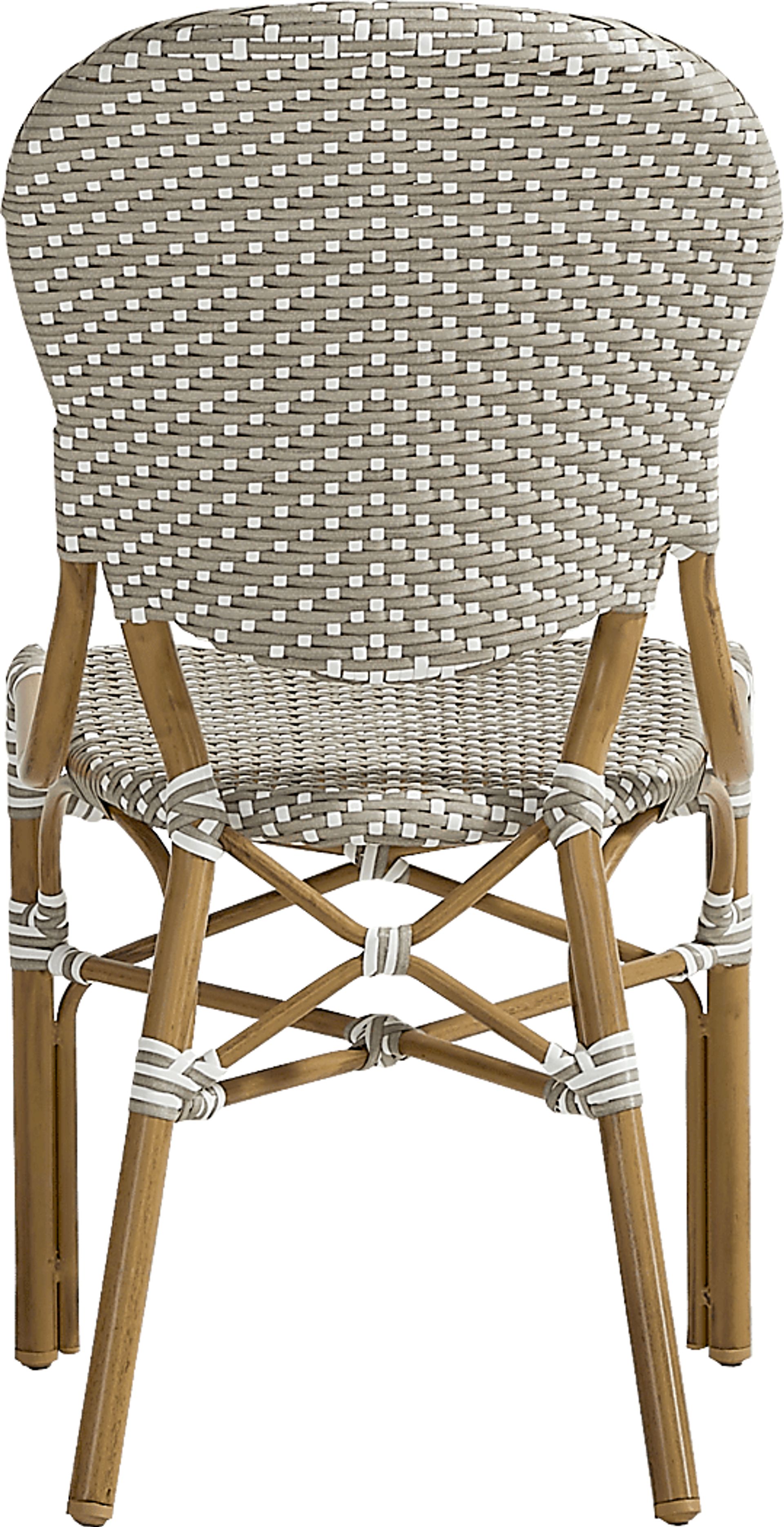 Juliette II Gray Outdoor Side Chair - Image 3