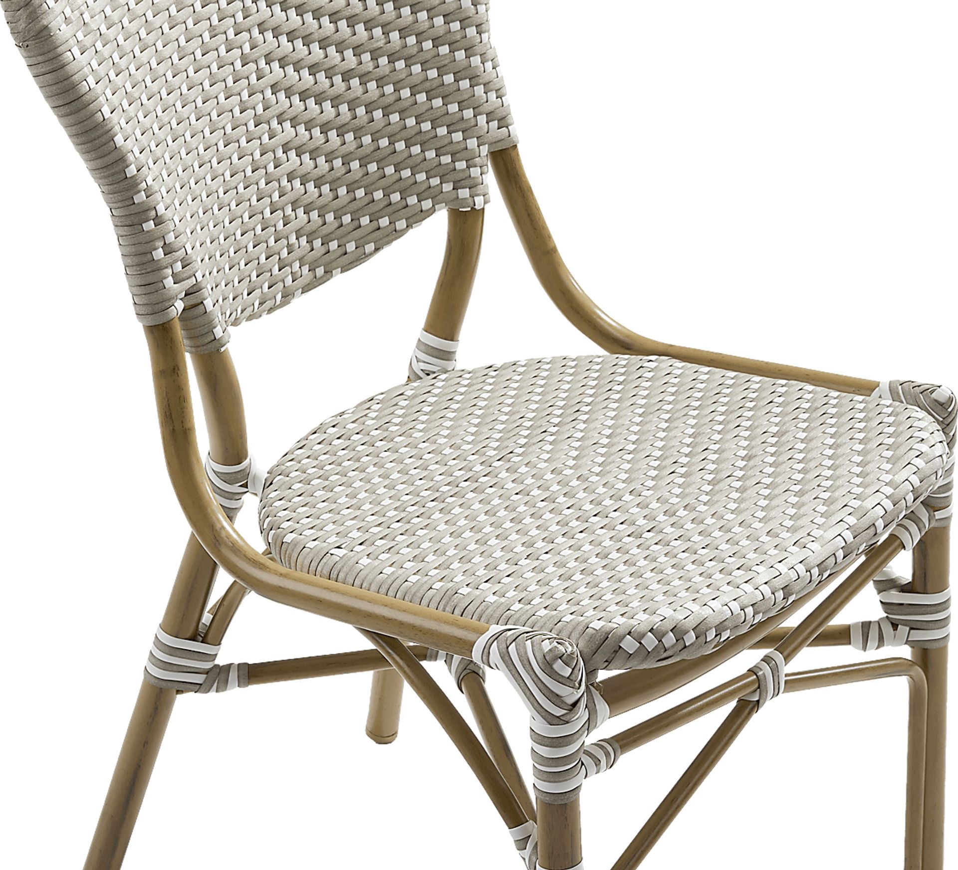 Juliette II White 5 Pc Outdoor Dining Set with Gray Chairs - Image 8