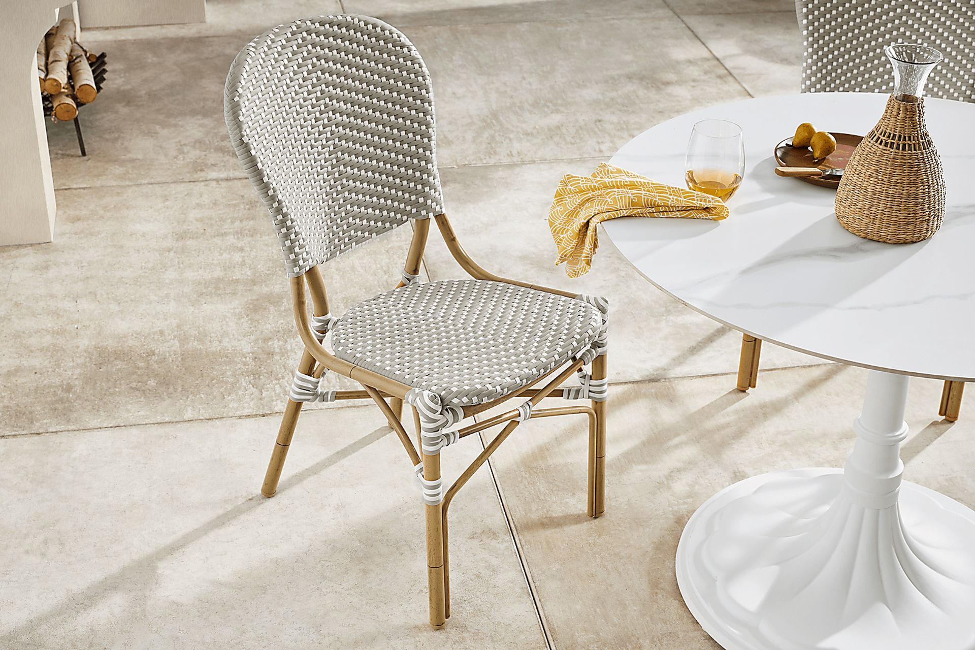 Juliette II Gray Outdoor Side Chair - Image 6
