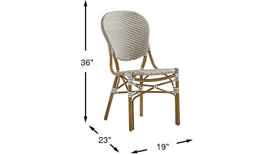 Juliette II Gray Outdoor Side Chair