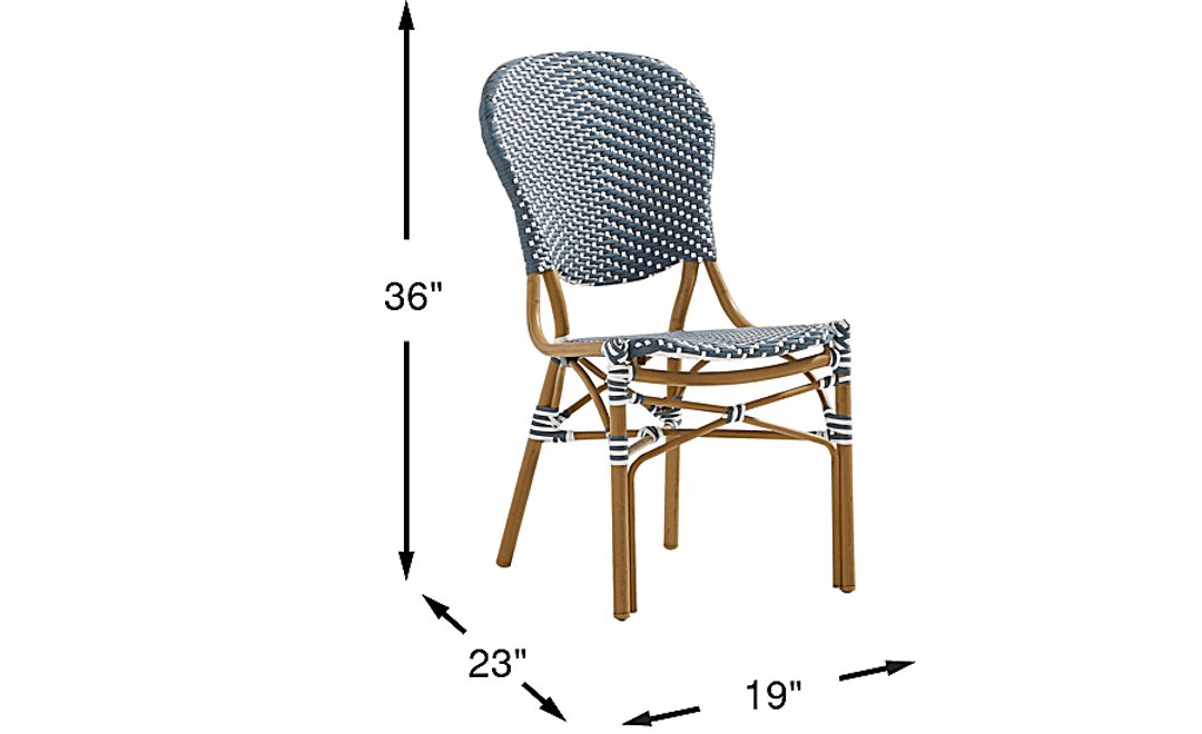 Juliette II Navy Outdoor Side Chair