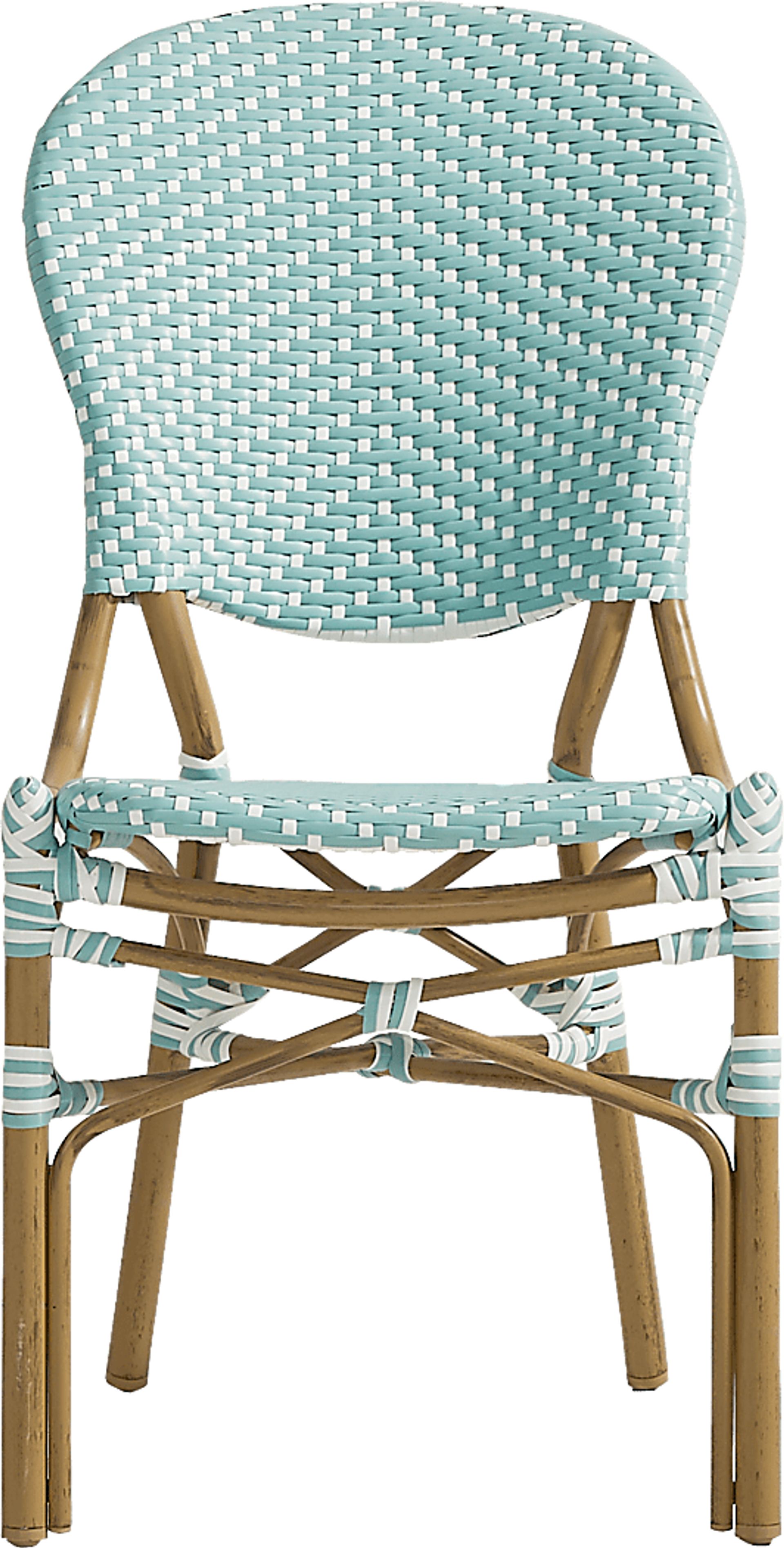 Juliette II White 3 Pc Outdoor Dining Set with Sky Chairs - Image 6