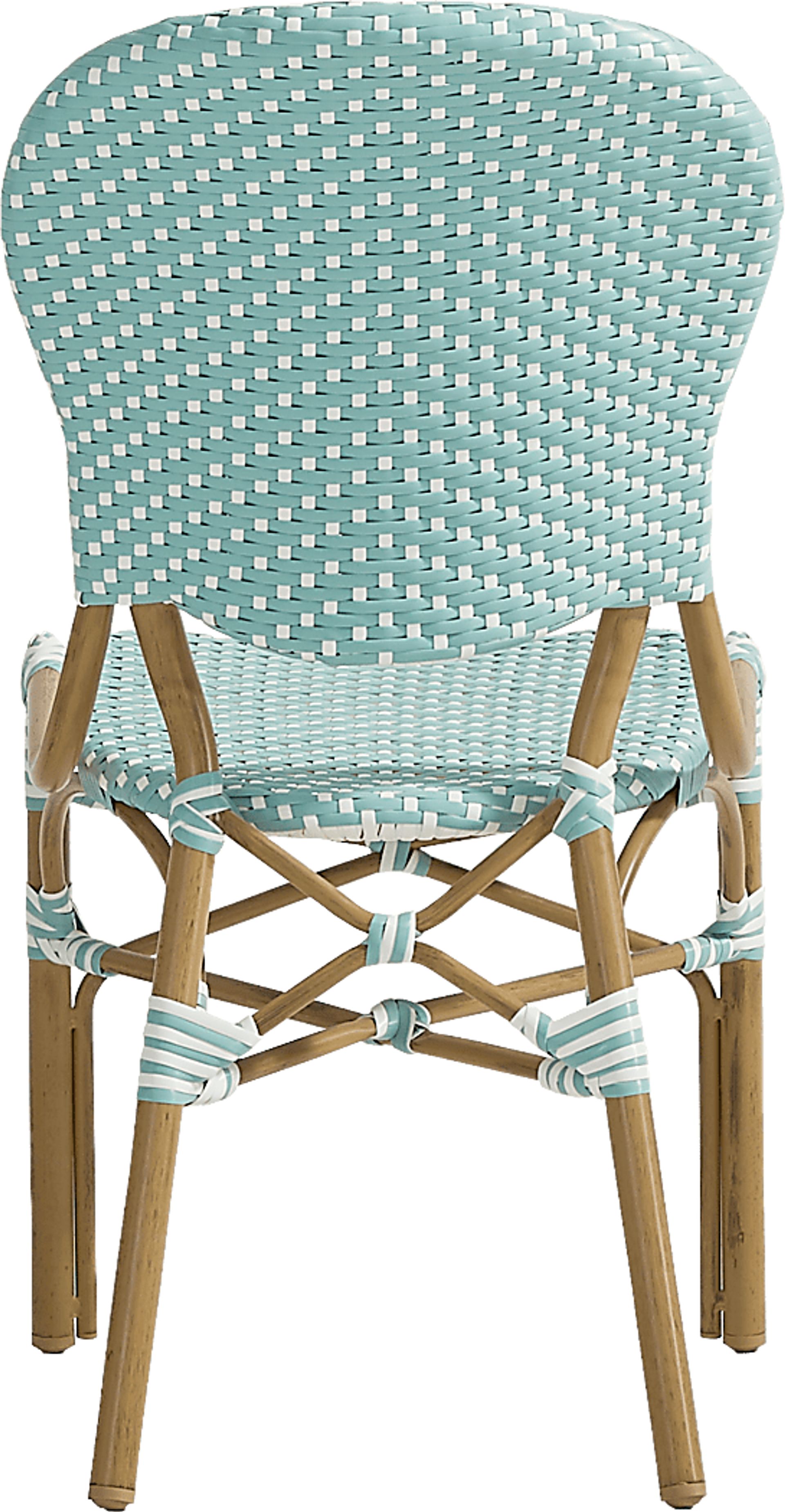 Juliette II White 3 Pc Outdoor Dining Set with Sky Chairs - Image 7