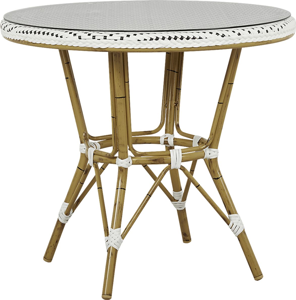 Juliette White 33 in. Round Outdoor Dining Table