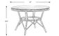 Juliette White 47 in. Round Outdoor Dining Table
