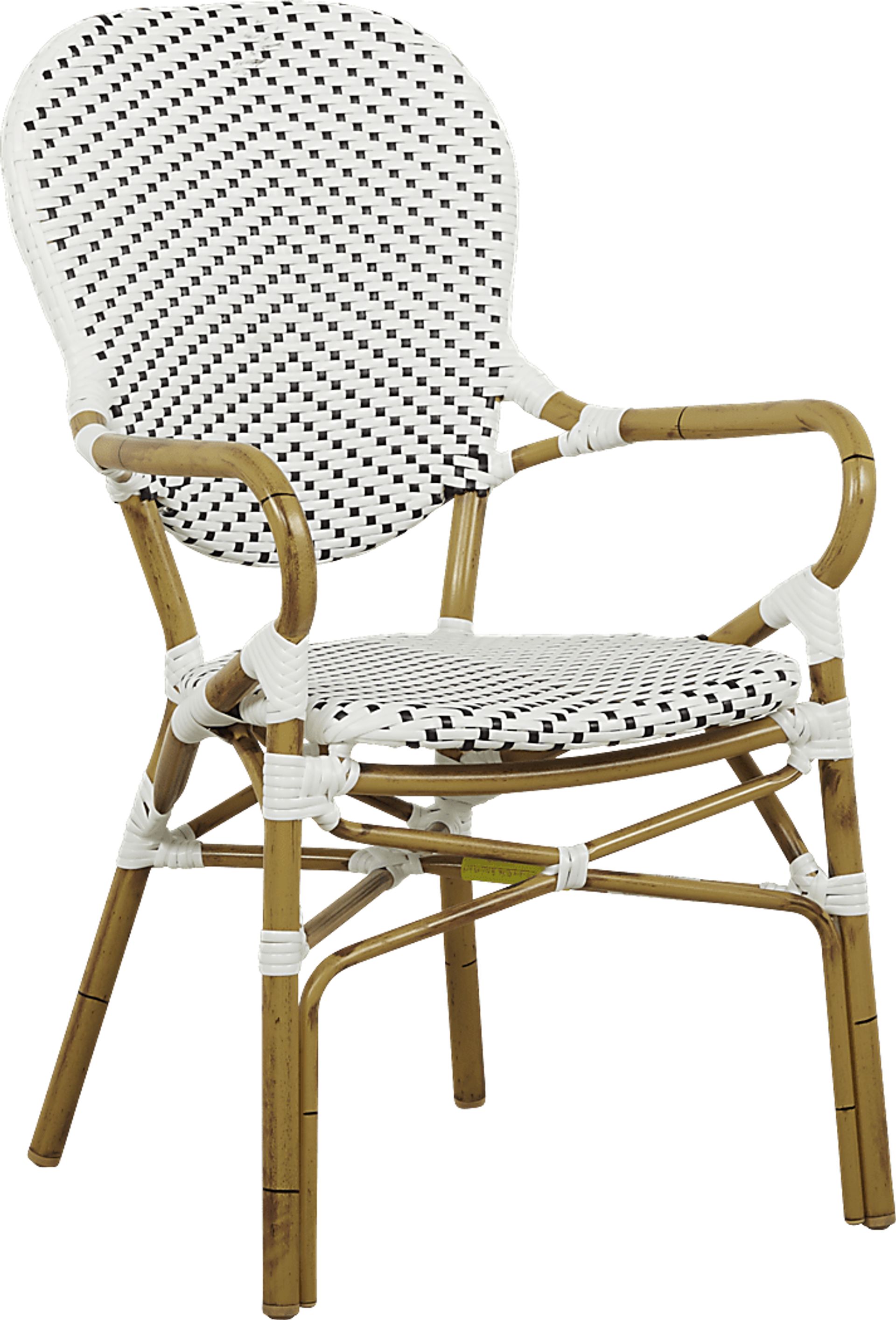 Juliette White Outdoor High Back Arm Chair - Image 1