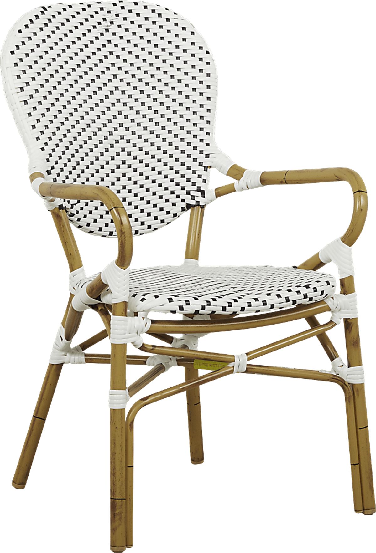 Juliette Wicker White Outdoor High Back Arm Chair | Rooms to Go