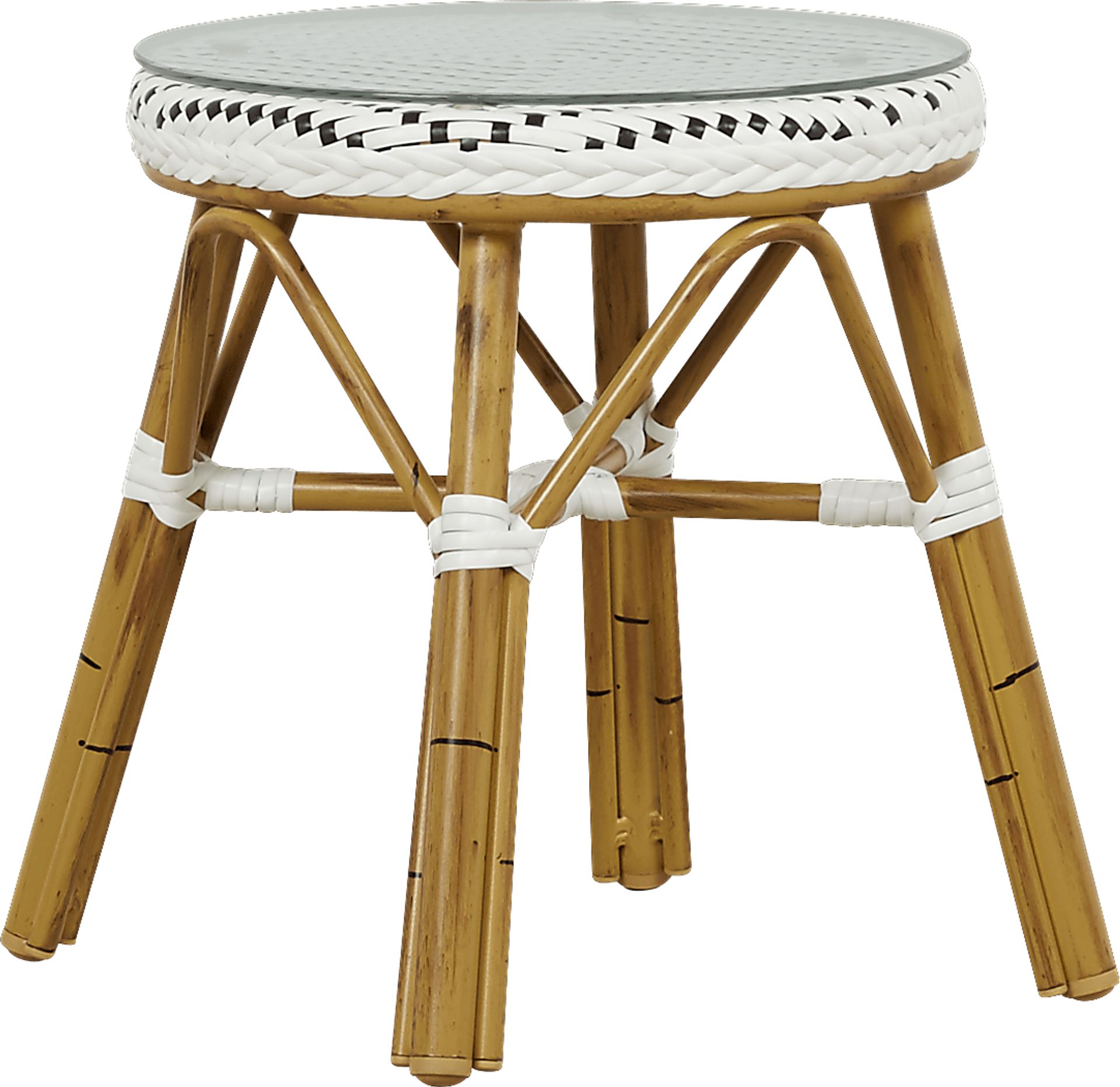 Juliette White Outdoor Side Table - Image 1