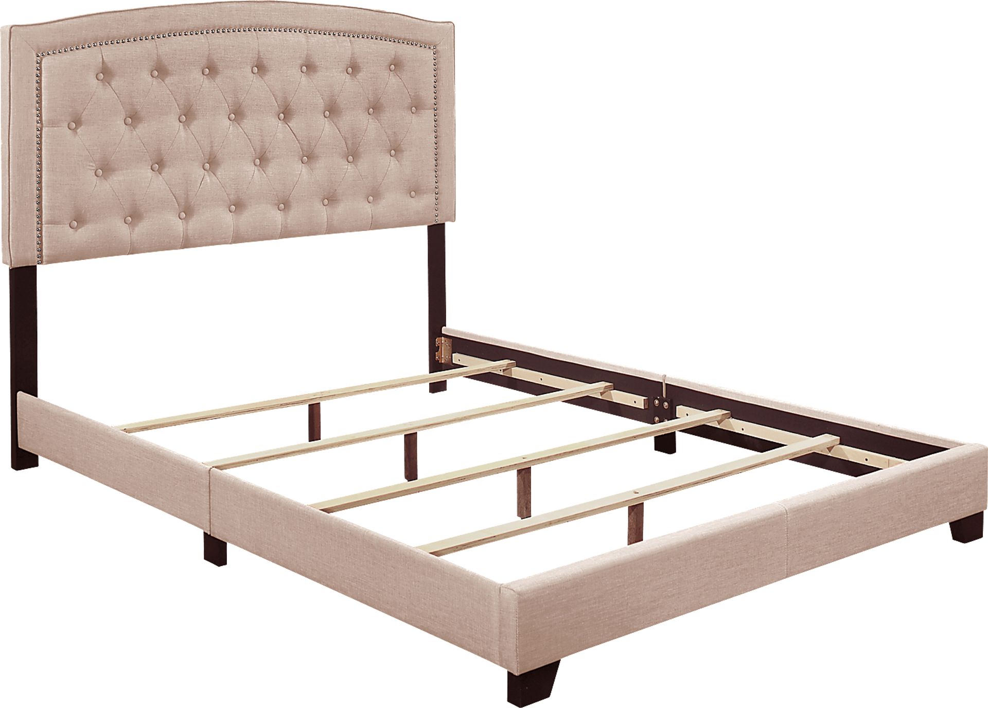Juneberry Beige Queen Upholstered Bed - Image 4