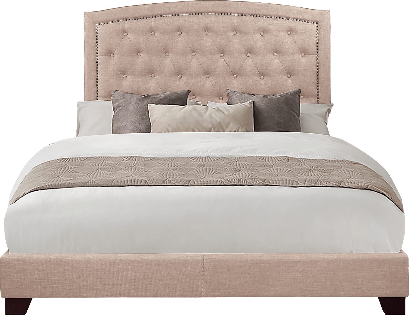 Juneberry Beige Queen Upholstered Bed