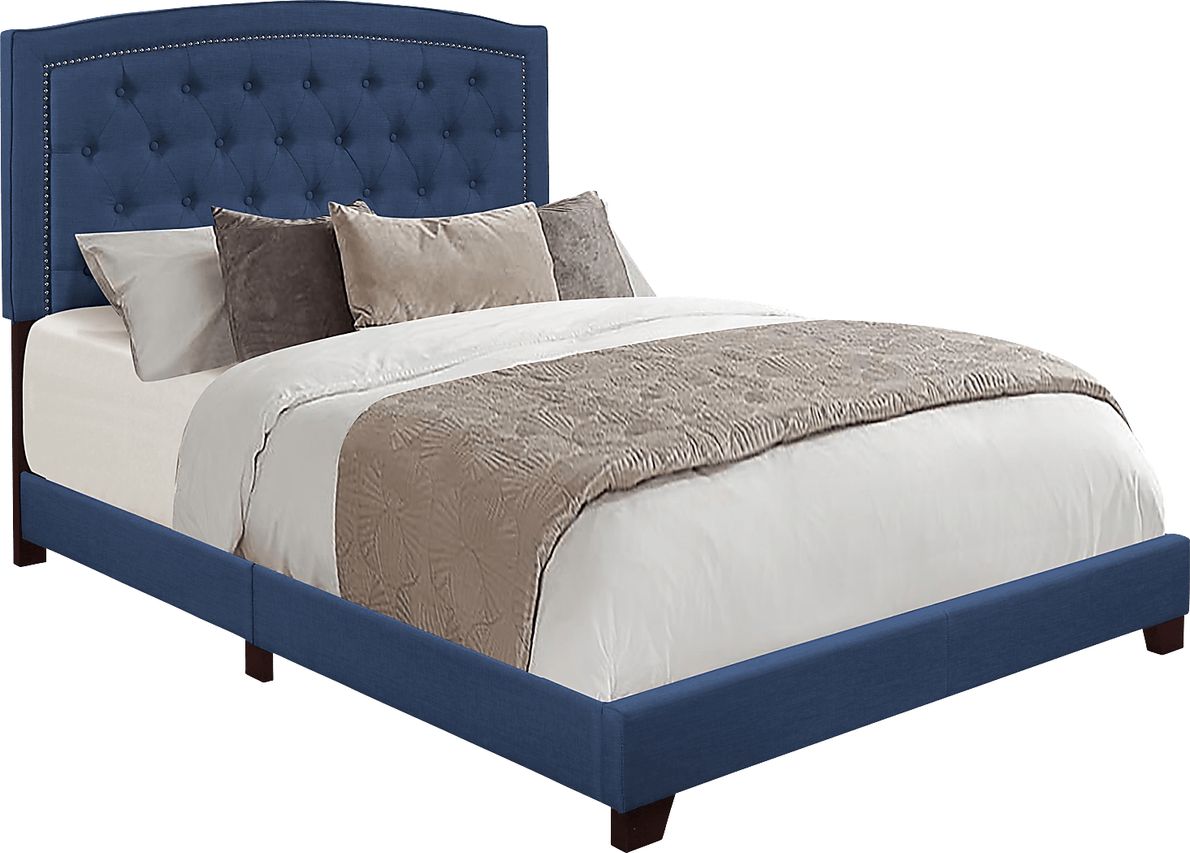 Juneberry Blue Full Upholstered Bed