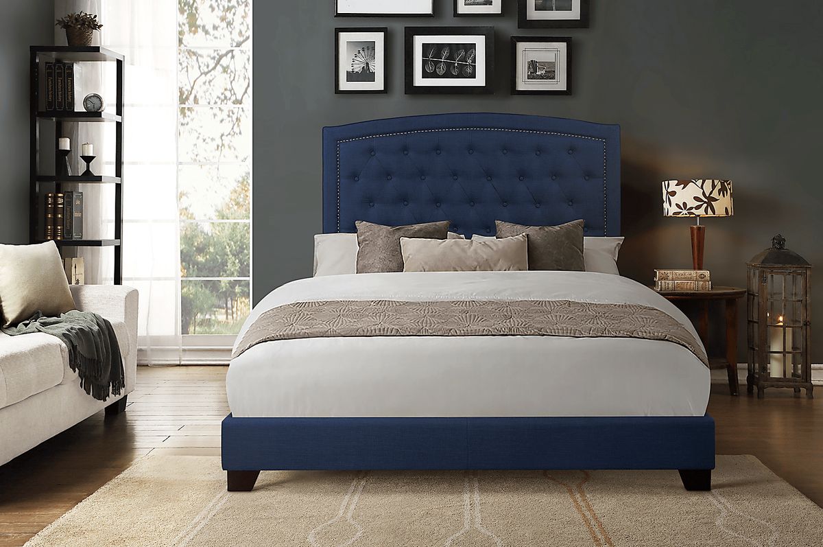 Juneberry Blue Colors King Bed | Rooms to Go