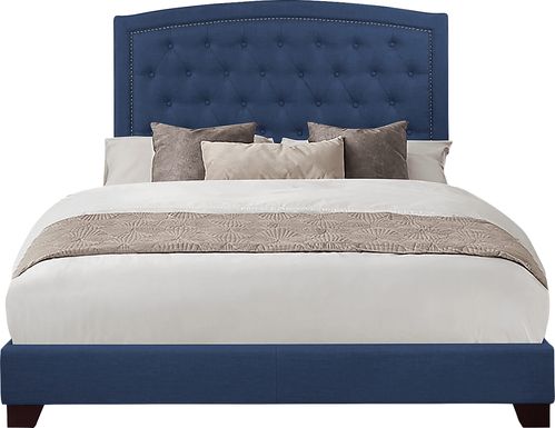 Juneberry Blue King Upholstered Bed