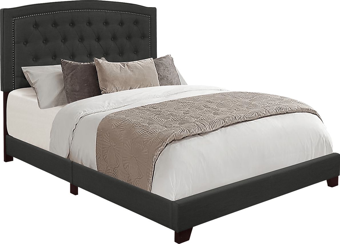 Juneberry Dark Gray Full Upholstered Bed