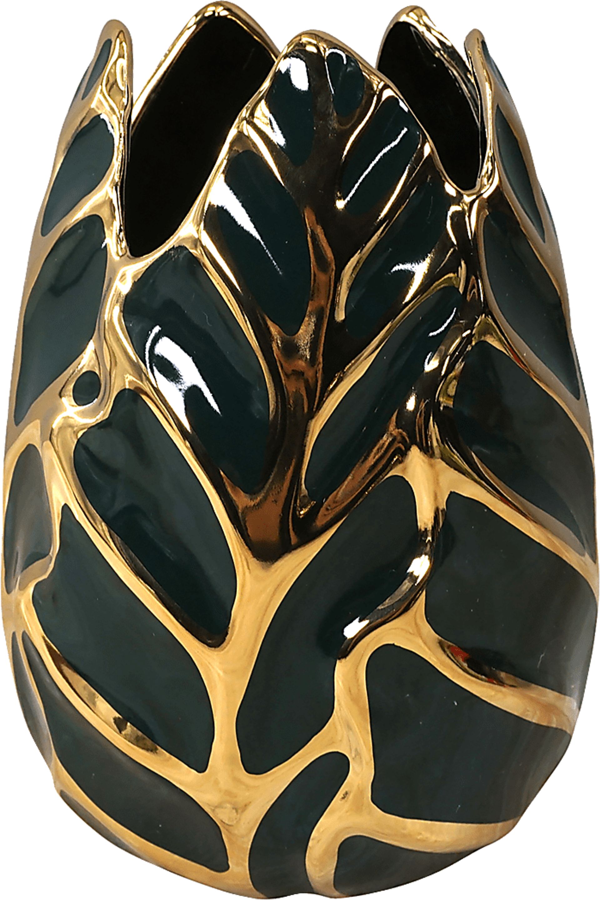 Juneways Green Leaf Vase - Image 1