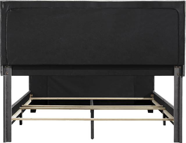 Junewood Gray Queen Bed - Thumbnail - Image 4