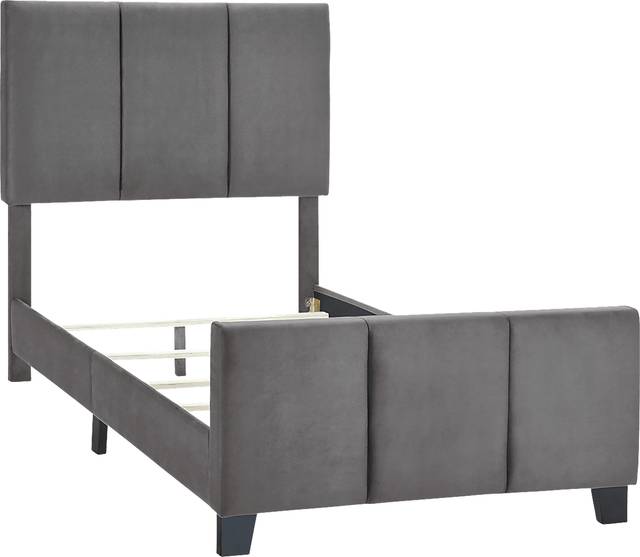 Junewood Gray Twin Bed - Thumbnail - Image 4