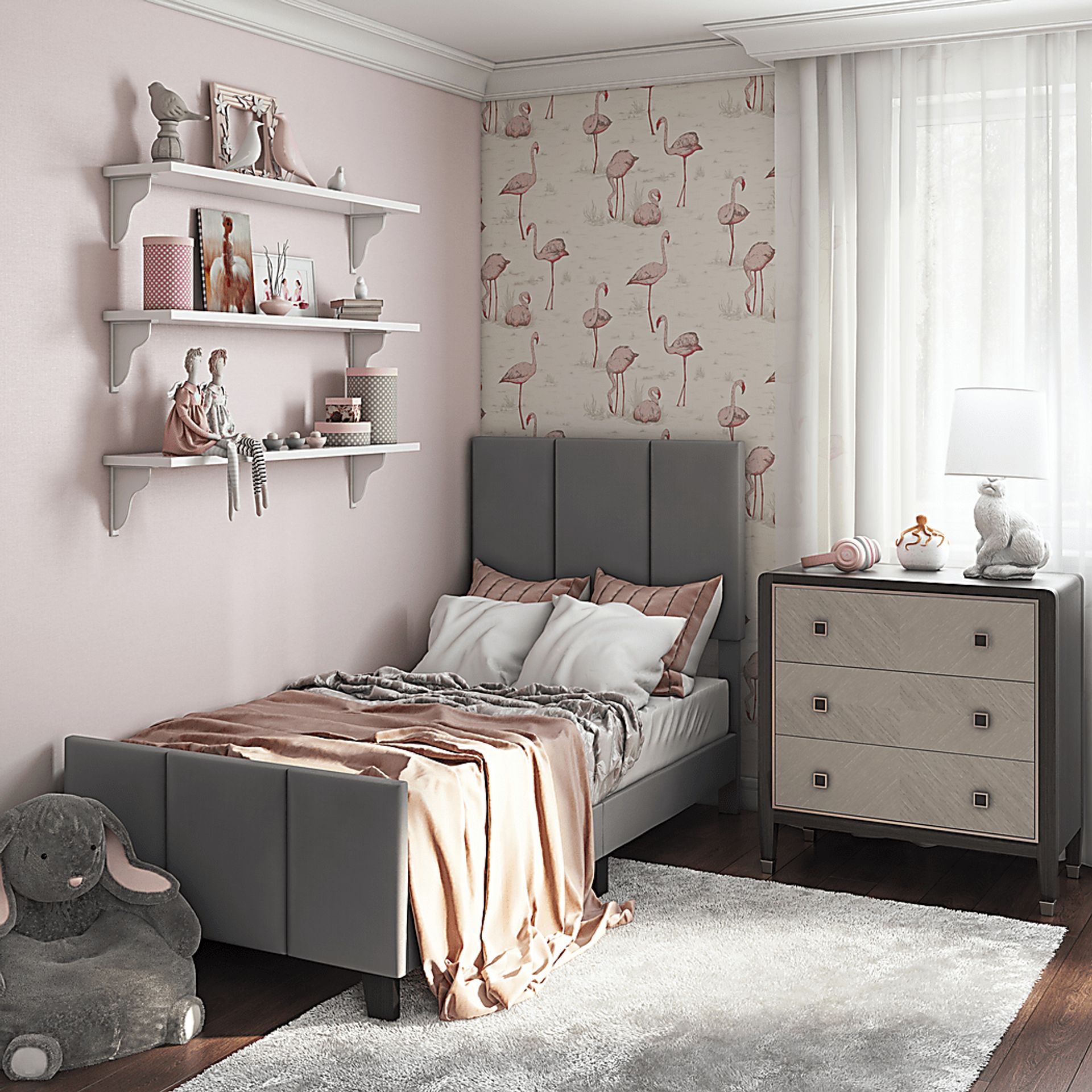 Junewood Gray Twin Bed - Image 8