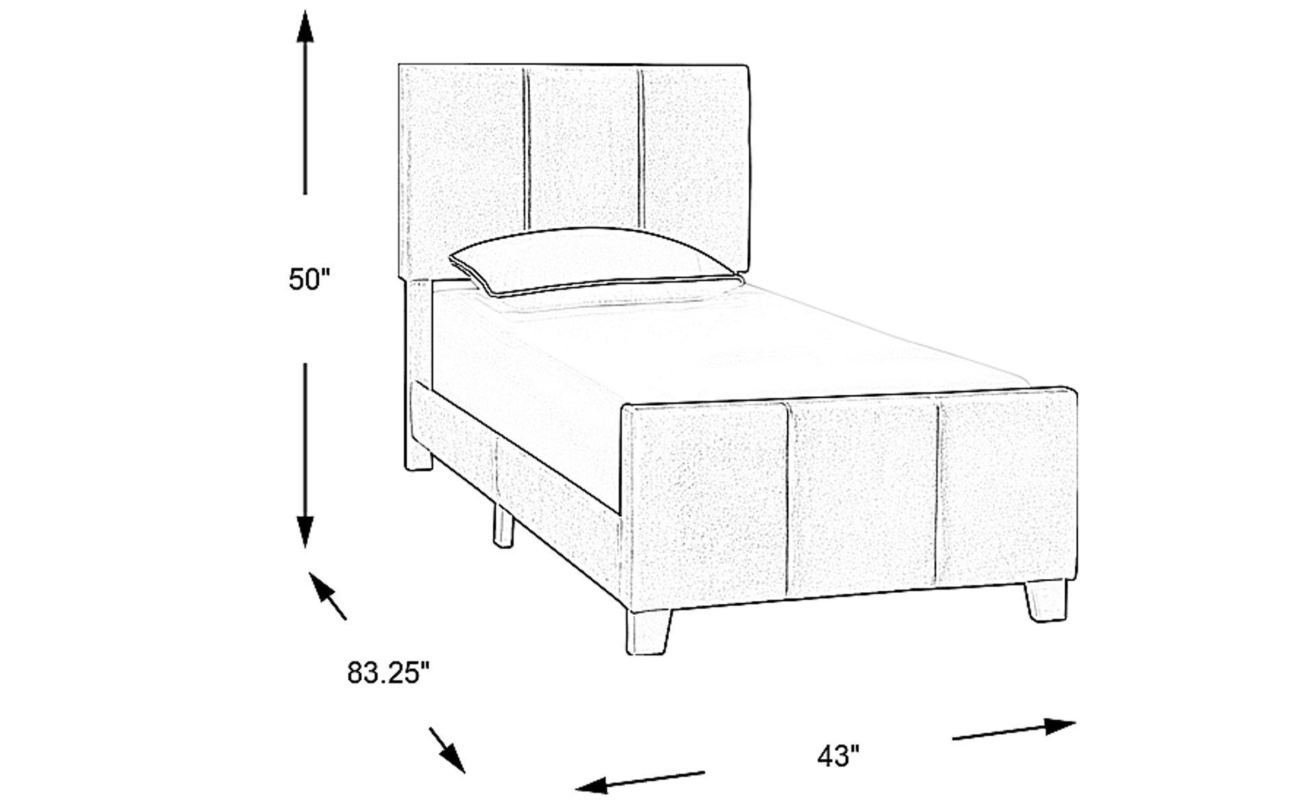Dimension Image. Please refer to the Dimension Tab on this page for dimension details.