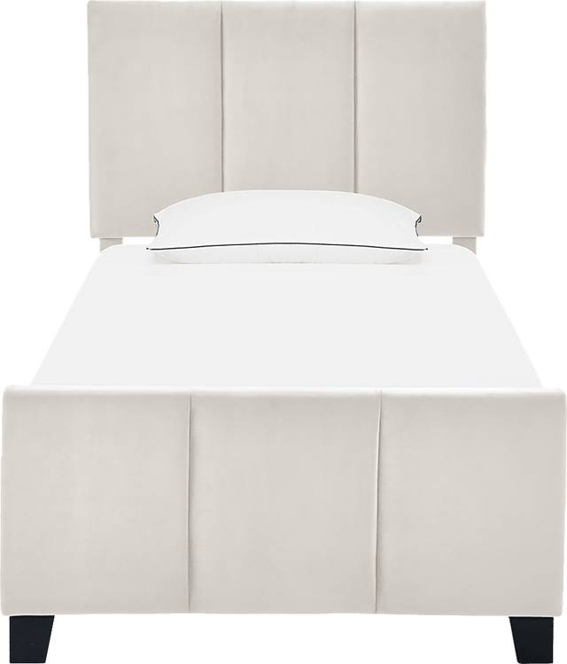 Junewood White Twin Bed - Thumbnail - Image 2
