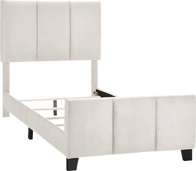 Junewood White Twin Bed - Thumbnail - Image 4