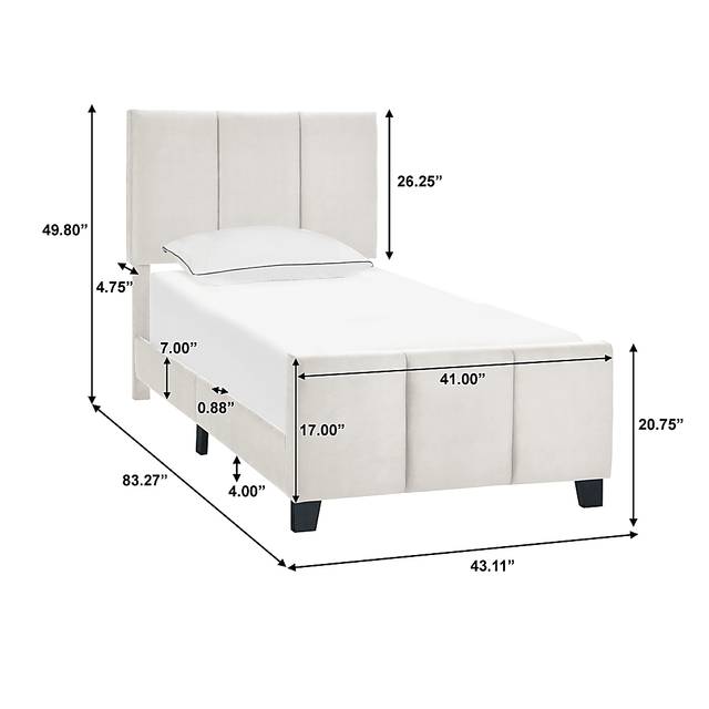 Junewood White Twin Bed - Thumbnail - Image 8