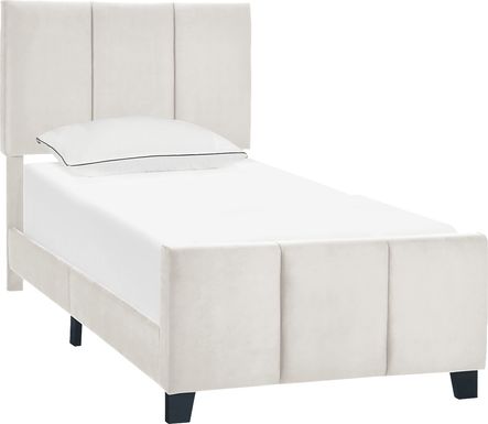 Junewood White Twin Bed