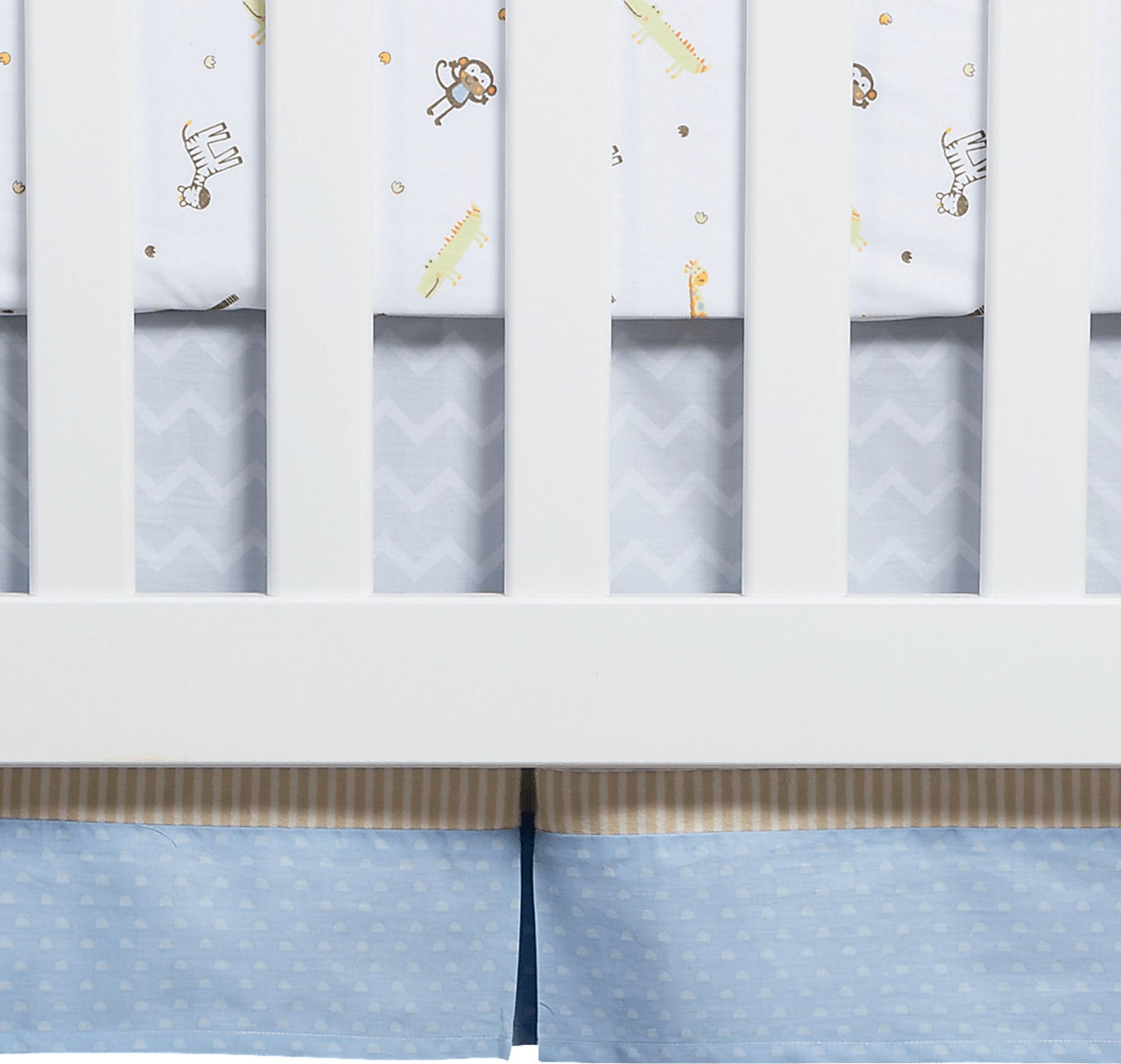 Jungle Whimsey Gray 6 Pc Baby Bedding Set - Image 9