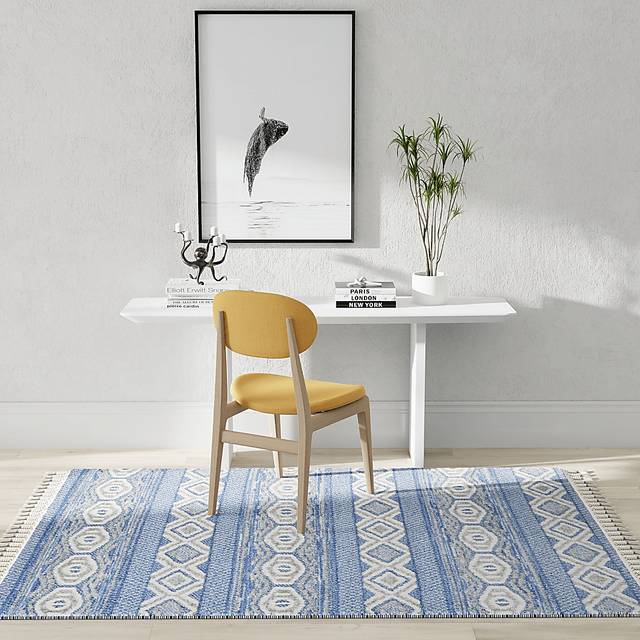 Jushou Blue 5' x 7' Rug - Thumbnail - Image 6