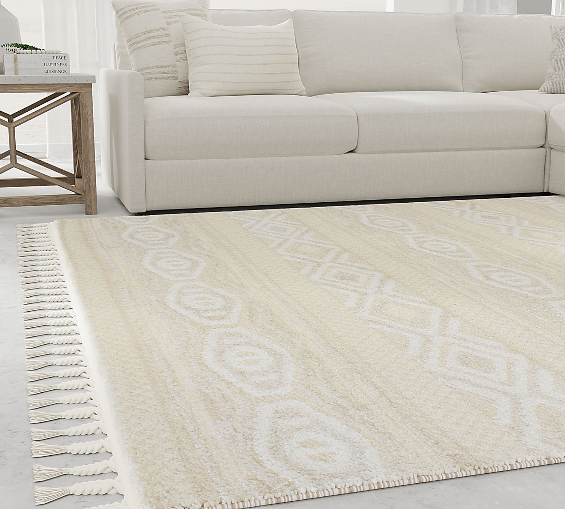 Jushou White/Tan 8'3 x 10' Rug - Image 5