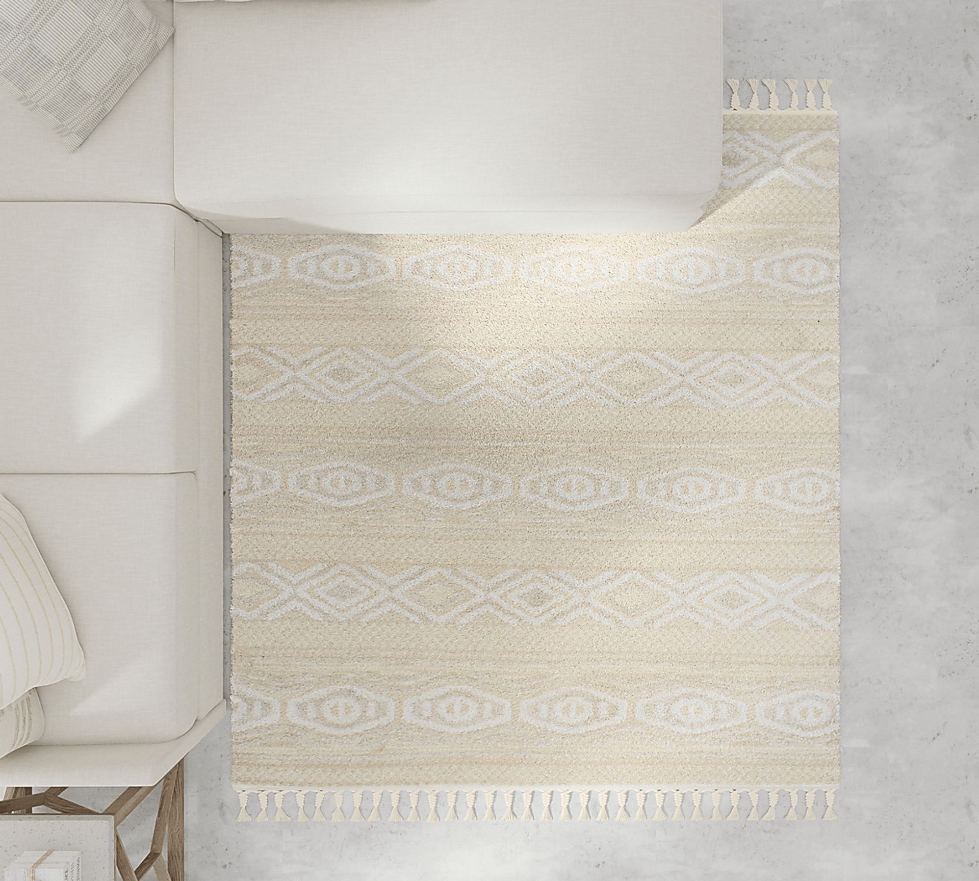 Jushou White/Tan 8'3 x 10' Rug - Image 6