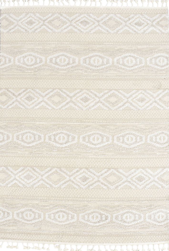 Jushou White/Tan 8'3 x 10' Rug