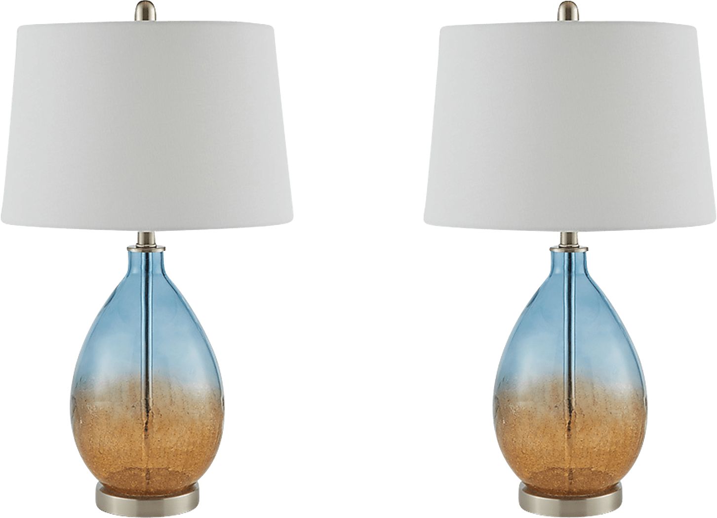 Justice Alley Blue Lamp, Set of 2