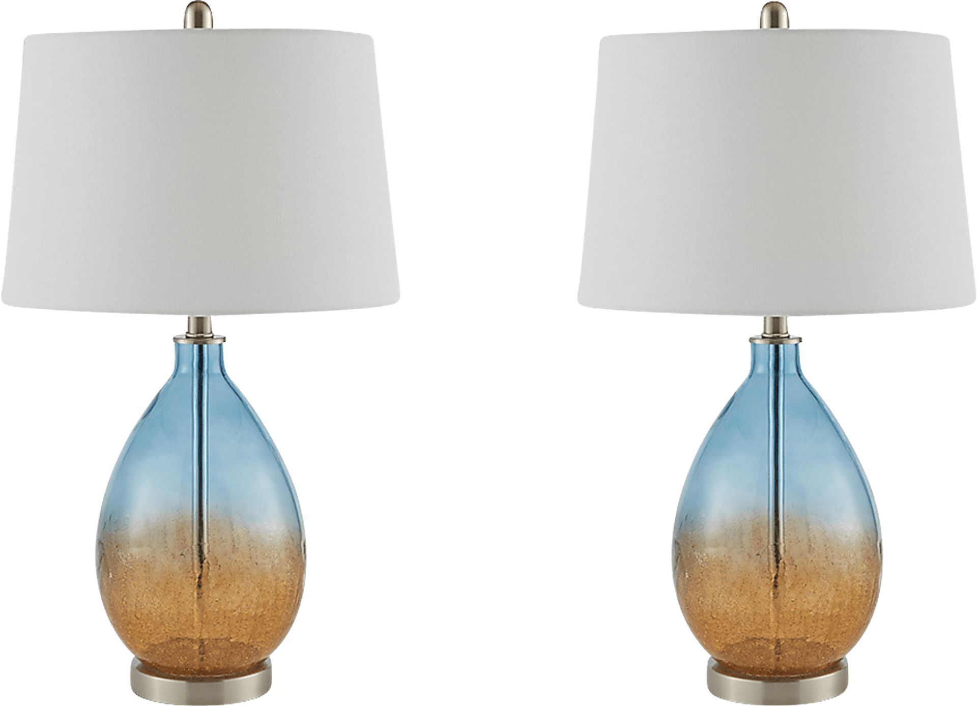 Justice Alley Blue Lamp, Set of 2 - Image 1
