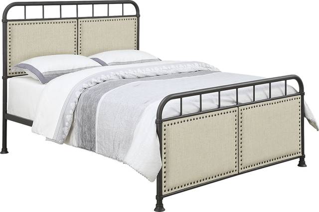 Justina White Queen Panel Bed - Thumbnail - Image 1