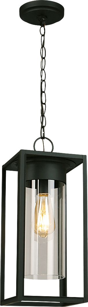 Justine Circle Black Outdoor Pendant